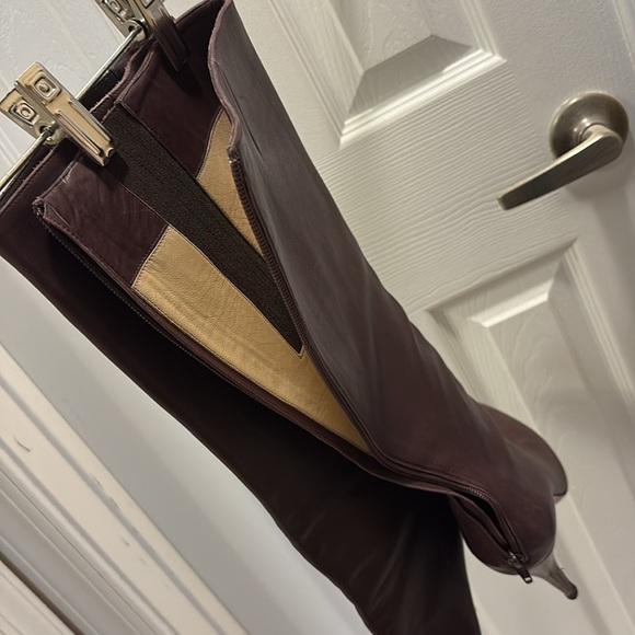 Christian Loubaton Cordovan Knee-High Leather in&out Back Zipper Stiletto Boots - Picture 4 of 14